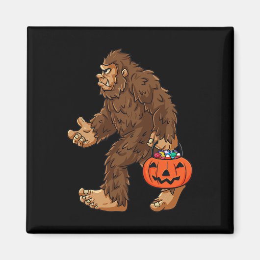 Aimant Bigfoot Jack-o'-lantern Fun Halloween Garçons Enfa (Devant)