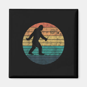 Aimant Bigfoot Jouer Volant de badminton drôle Badminton
