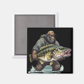 Aimant Bigfoot Pêche basse Poisson Sasquatch Yeti Yeti da (Recto/Verso)