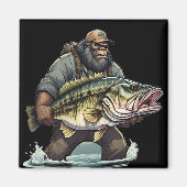 Aimant Bigfoot Pêche basse Poisson Sasquatch Yeti Yeti da (Devant)