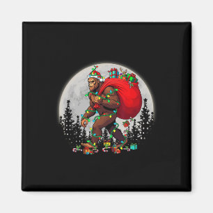 Aimant Bigfoot Père Noël Feux d'arbre de Noël Funky Noël
