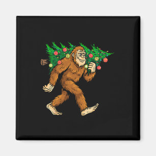 Aimant Bigfoot portant Noël Arbre Sasquatch Croyant