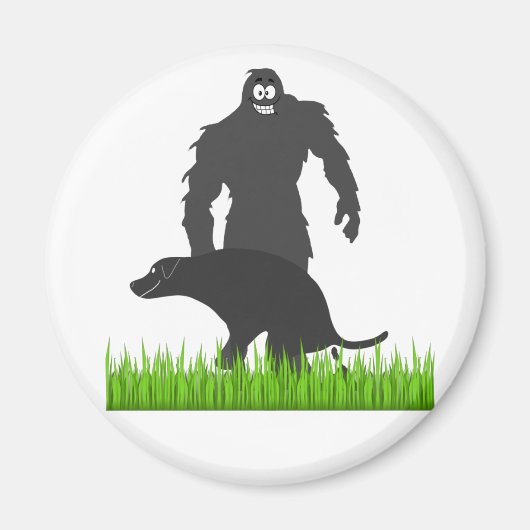 Aimant Bigfoot promenant son chien (Devant)
