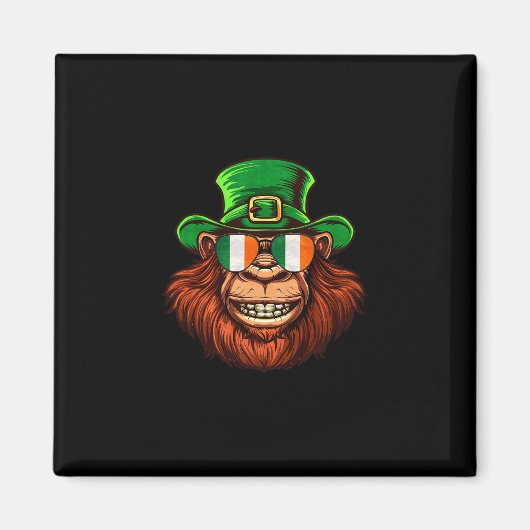 Aimant Bigfoot Sasquatch Bonne Saint-Patrick (Devant)