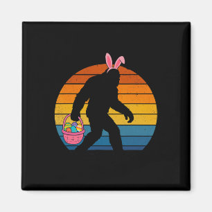 Aimant Bigfoot Sasquatch Lapin de Pâques Chasse aux œufs
