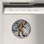 Aimant Bigfoot Sasquatch sur Disco Ball (In Situ (Lave-vaisselle))