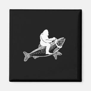Aimant Bigfoot Sasquatch Voler Pêche Truite Pêcheur Vint