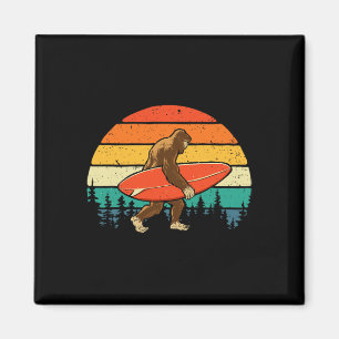Aimant Bigfoot Surfer - Planche de Surf Rétro Surfing Pla
