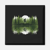 Aimant Bigfoot Walking Forest Sasquatch Woods Parks Men W (Devant)