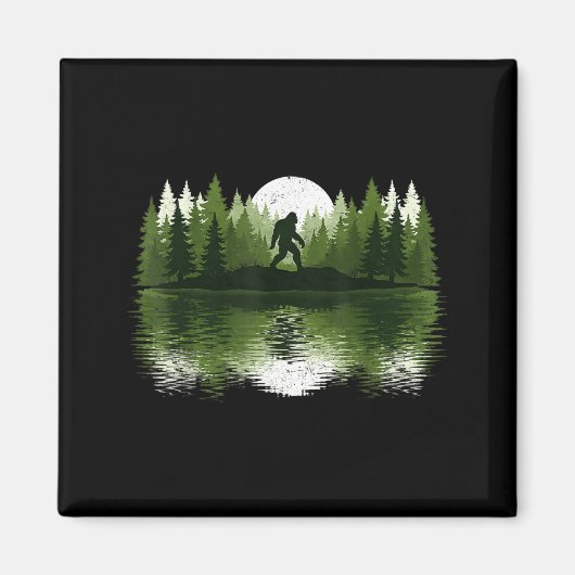 Aimant Bigfoot Walking Forest Sasquatch Woods Parks Men W (Devant)