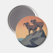 Aimant Bighorn Sheep American West Wildlife (Recto/Verso)