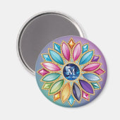 Aimant Bijou à fleurs coloré (Recto/Verso)