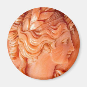 Aimant Bijoux de corail découpés de cru de portrait de