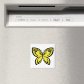 Aimant Bijoux papillons - Jaune (In Situ (Lave-vaisselle))