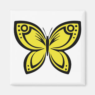Aimant Bijoux papillons - Jaune