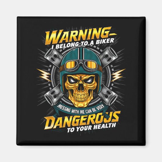 Aimant Biker Girlfriend Wife I Belong To A Biker Valentin (Devant)