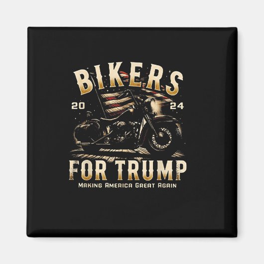Aimant Biker Pour Trump 2024 (Devant)