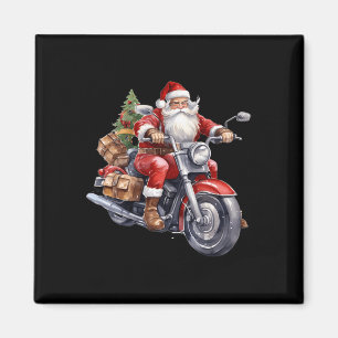 Aimant Biker Santa Claus Sur Moto Amusants Noël Biki