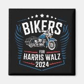 Aimant Bikers For Harris Walz 2024 Harris Waltz 2024 (Devant)