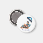 Aimant Bikini Girl Beach Napping Thunder_Cove (Recto/Verso)