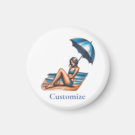 Aimant Bikini Girl Beach Napping Thunder_Cove (Devant)
