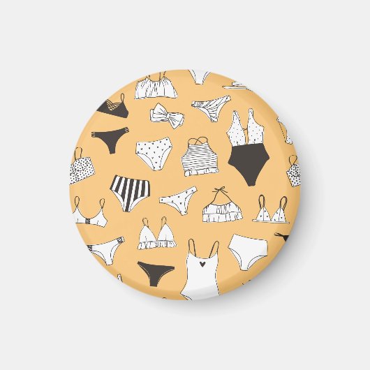 Aimant Bikini tropical : Motif d'été à main (Devant)