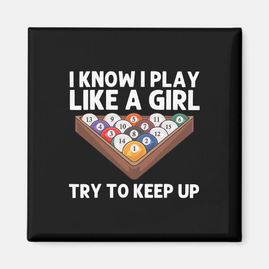 Aimant Billard Art Pour Filles Femmes Billard Billard Bil (Devant)