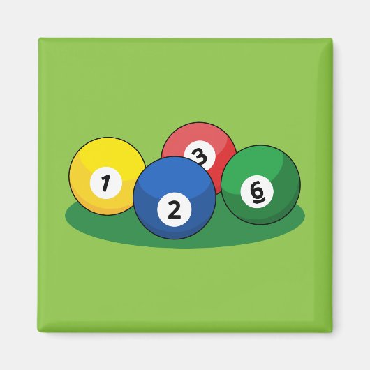 Aimant Billard Billard Ballons de billard (Devant)