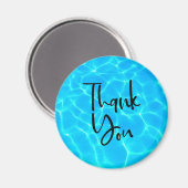 Aimant Billard bleu clair Merci photo (Recto/Verso)