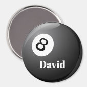 Aimant Billard, modèle à 8 balles (Recto/Verso)