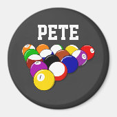 Aimant Billard modèle, design populaire (Devant)