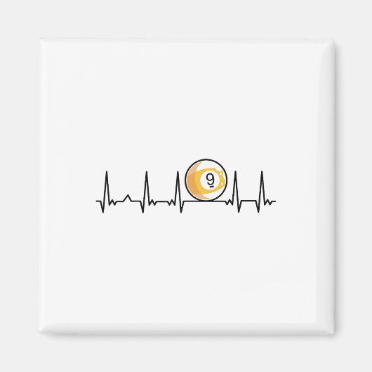 Aimant Billiard Heartbeat Snooker Pool Chalk Billiard Pla (Devant)