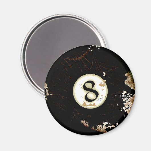 AIMANT BILLIARDS BALL NUMÉRO 8 (Recto/Verso)