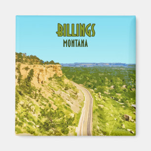 Aimant Billings Montana Rim Rocks Vintage