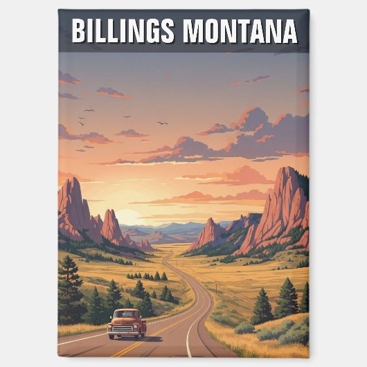 Aimant Billings Montana Travel (Recto)