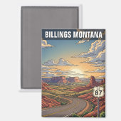 Aimant Billings Montana Travel (Recto/Verso)