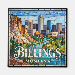 Aimant Billings Montana Ville de vitraux 🏞️