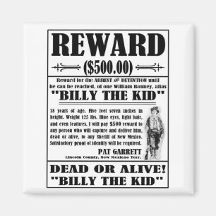 Aimant Billy vintage l'affiche Recherchée d'enfant