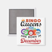Aimant Bingo Anniversaire Bingo Les reines sont nées en d (Recto/Verso)