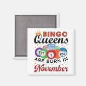 Aimant Bingo Anniversaire Femmes Novembre (Recto/Verso)