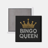 Aimant Bingo Queen Bingo Player Game Party Funny Women Gi (Recto/Verso)