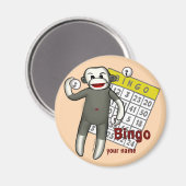 Aimant Bingo Singe Chaussette (Recto/Verso)