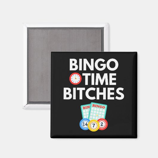 Aimant Bingo Time Es Funny Bingo Player Game Lover Gift H (Recto/Verso)