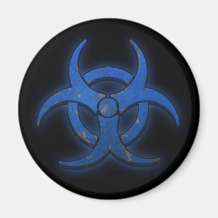 Aimant Biohazard bleu