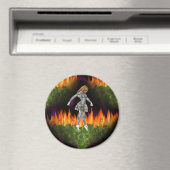 Aimant Biomechannequin 3D sans fil Fire & Candycorn (In Situ (Lave-vaisselle))