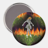 Aimant Biomechannequin 3D sans fil Fire & Candycorn (Recto/Verso)