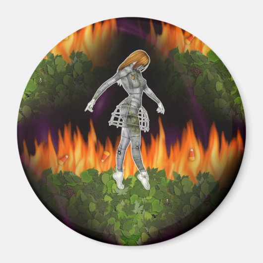 Aimant Biomechannequin 3D sans fil Fire & Candycorn (Devant)