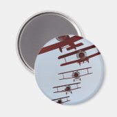 Aimant Biplane rétro (Recto/Verso)