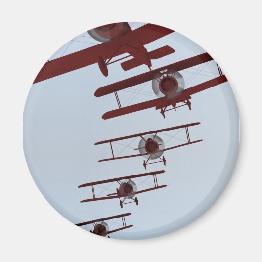 Aimant Biplane rétro (Devant)