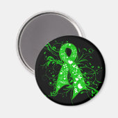 Aimant Bipolar Disorder Floral Swirls Ribbon (Recto/Verso)